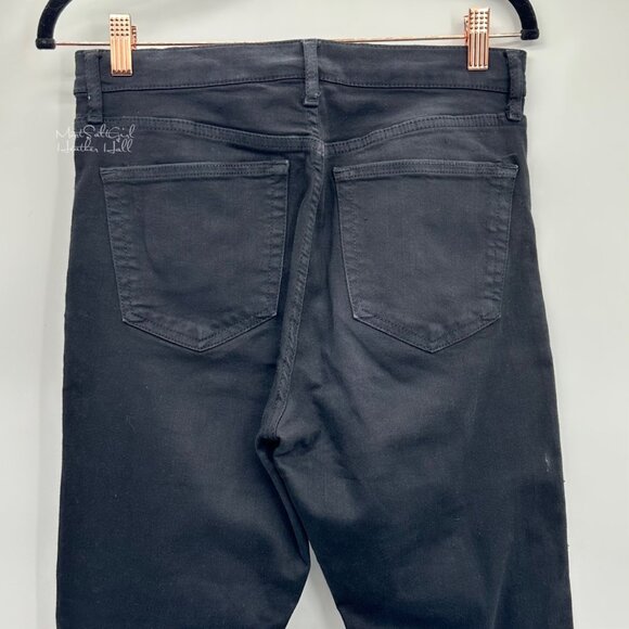 Topshop Jamie Black Shark Bitten Skinny High-Waist Ankle Jeans Size 30 - Picture 3 of 5